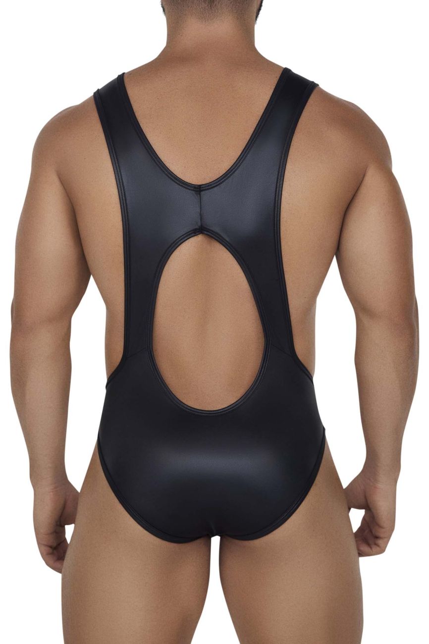 CandyMan 99693 Wrestling Bodysuit Black