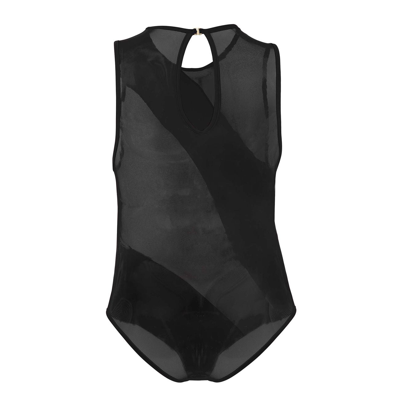 CandyMan 99699X Mesh Bodysuit Black Plus Sizes