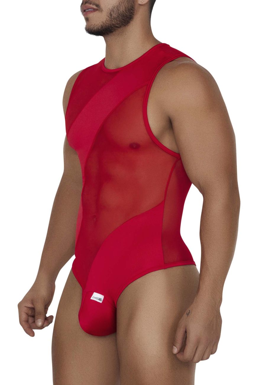 CandyMan 99699 Mesh Bodysuit Red