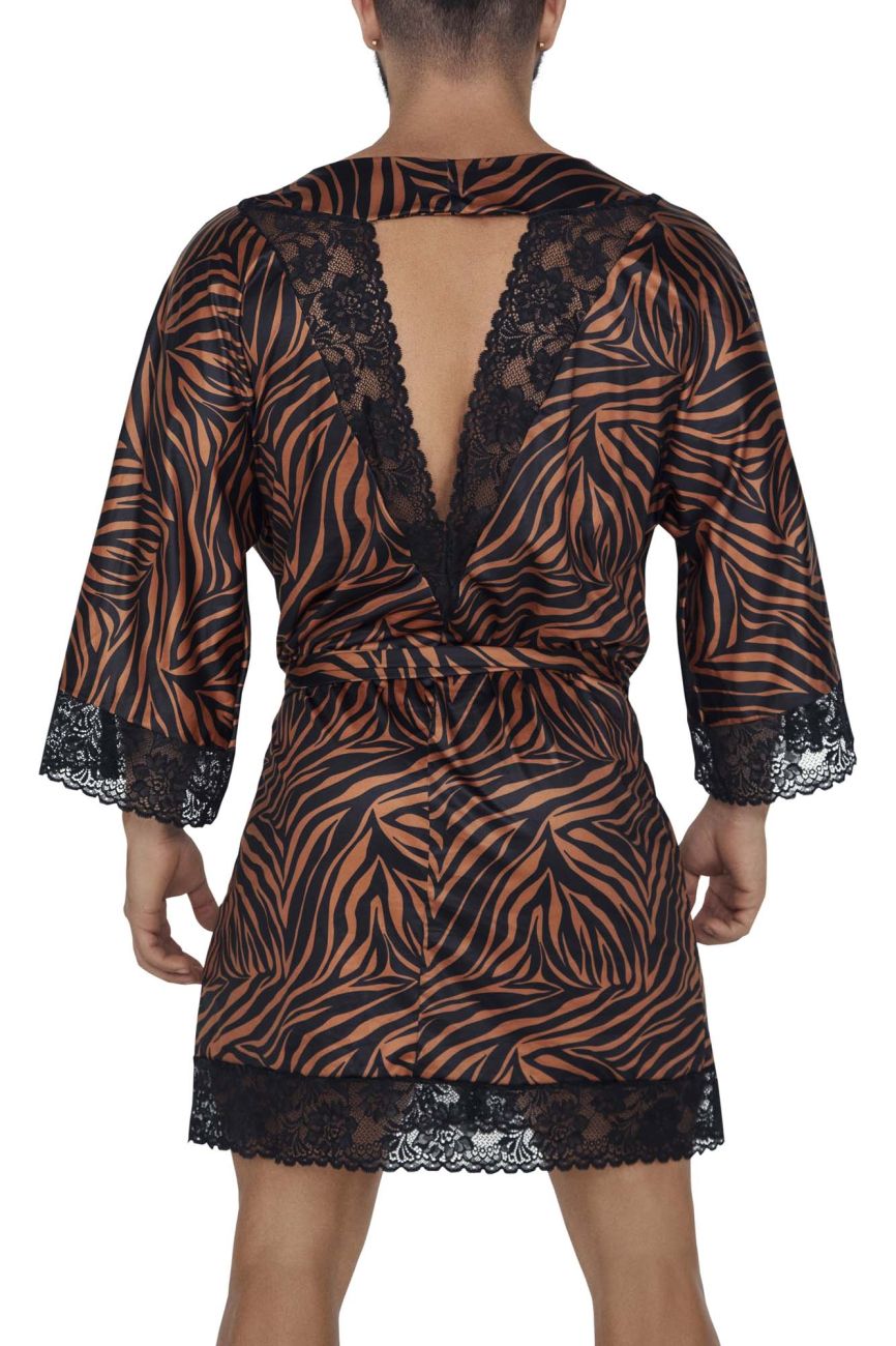 CandyMan 99700 Robe Thong Two Piece Set Animal Print