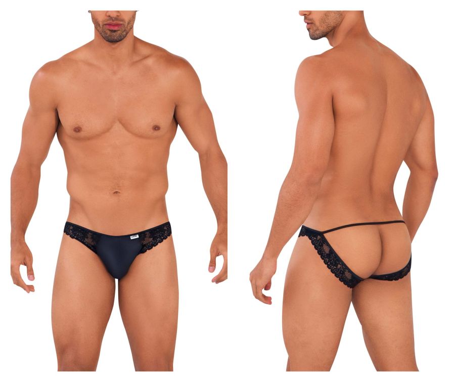 CandyMan 99721 Lace Jockstrap Black