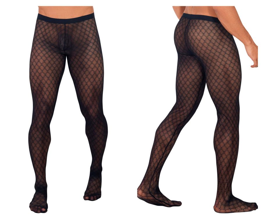 CandyMan 99736 Mesh Thigh Highs Black