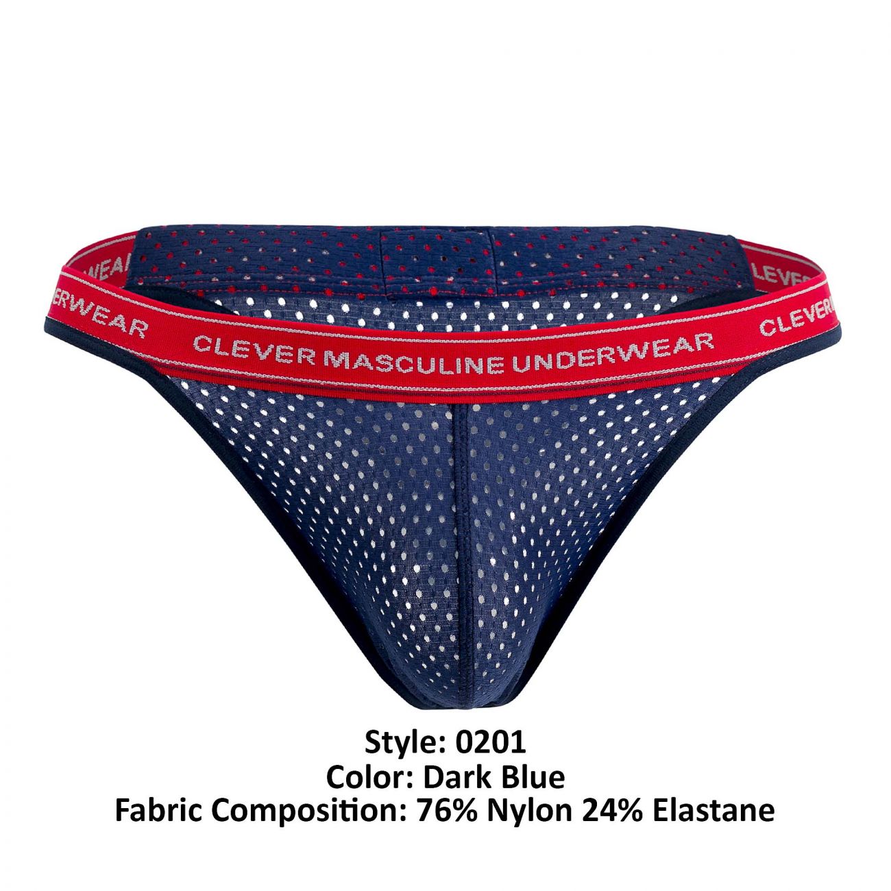 Clever 0201 Attitude Mesh Thongs Dark Blue