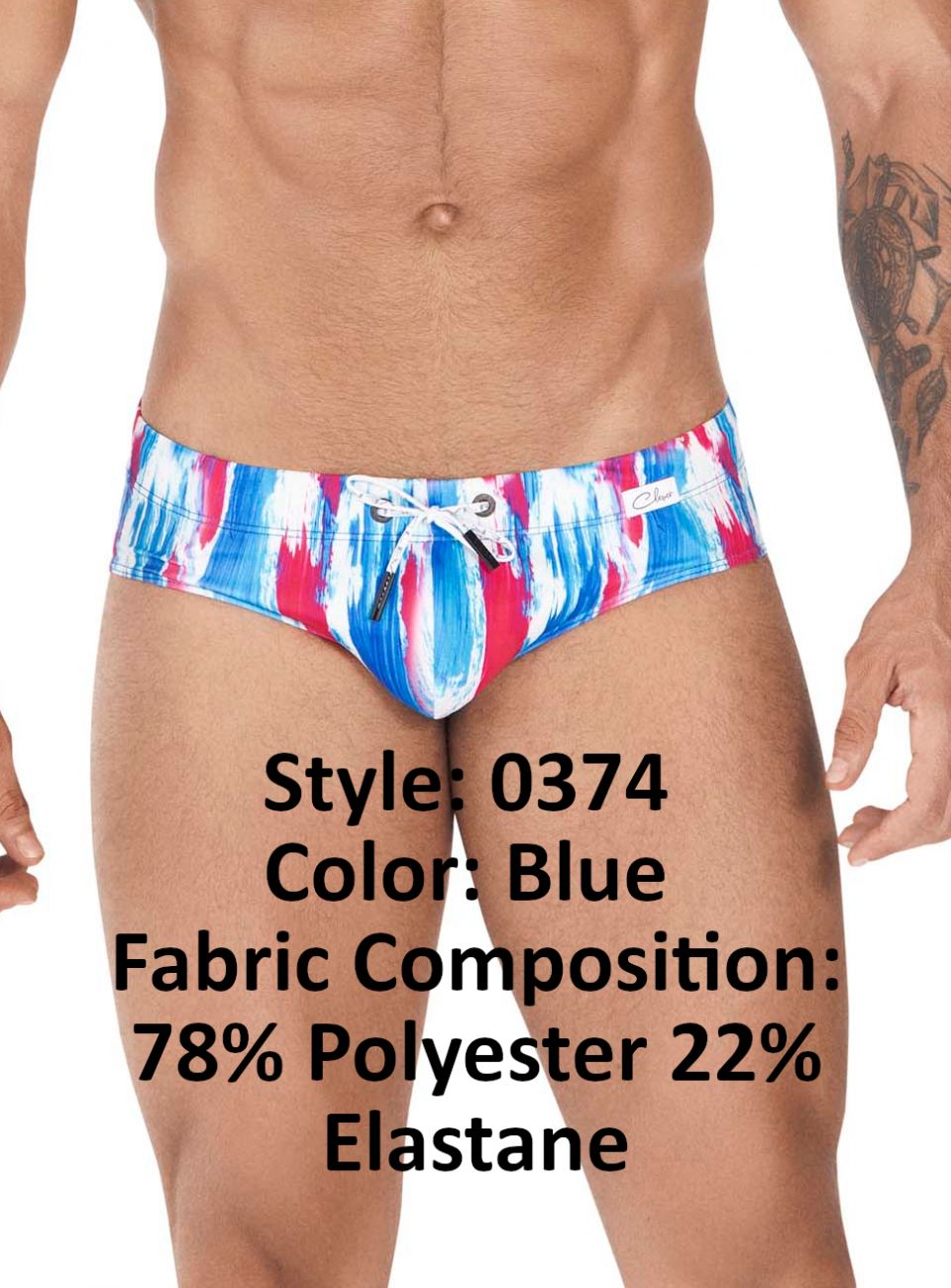 Clever 0374 Challenge Swim Briefs Blue