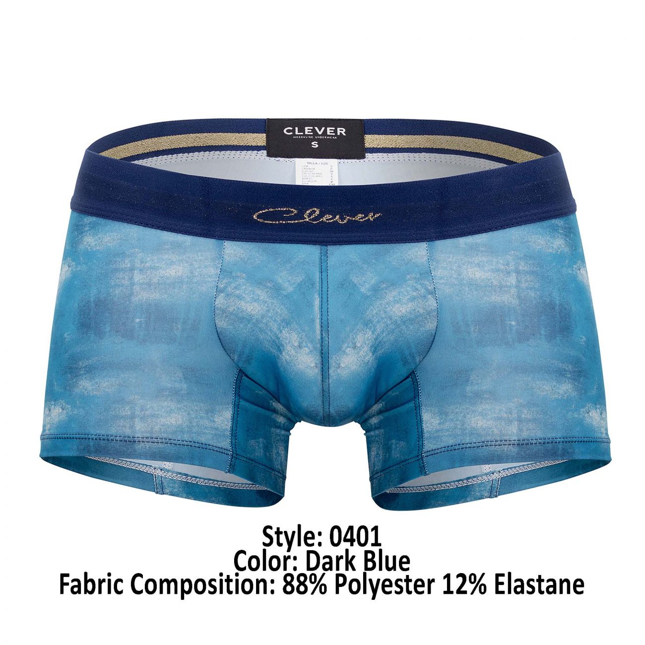 Clever 0401 Risk Boxer Briefs Dark Blue