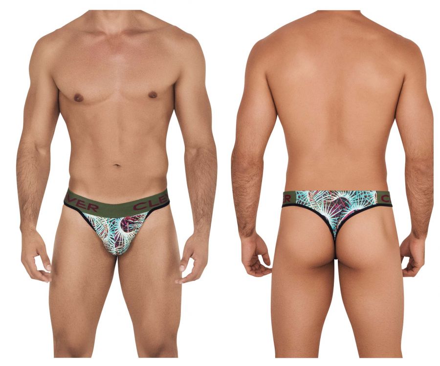 Clever 0541-1 Botanic Thongs Green Multi