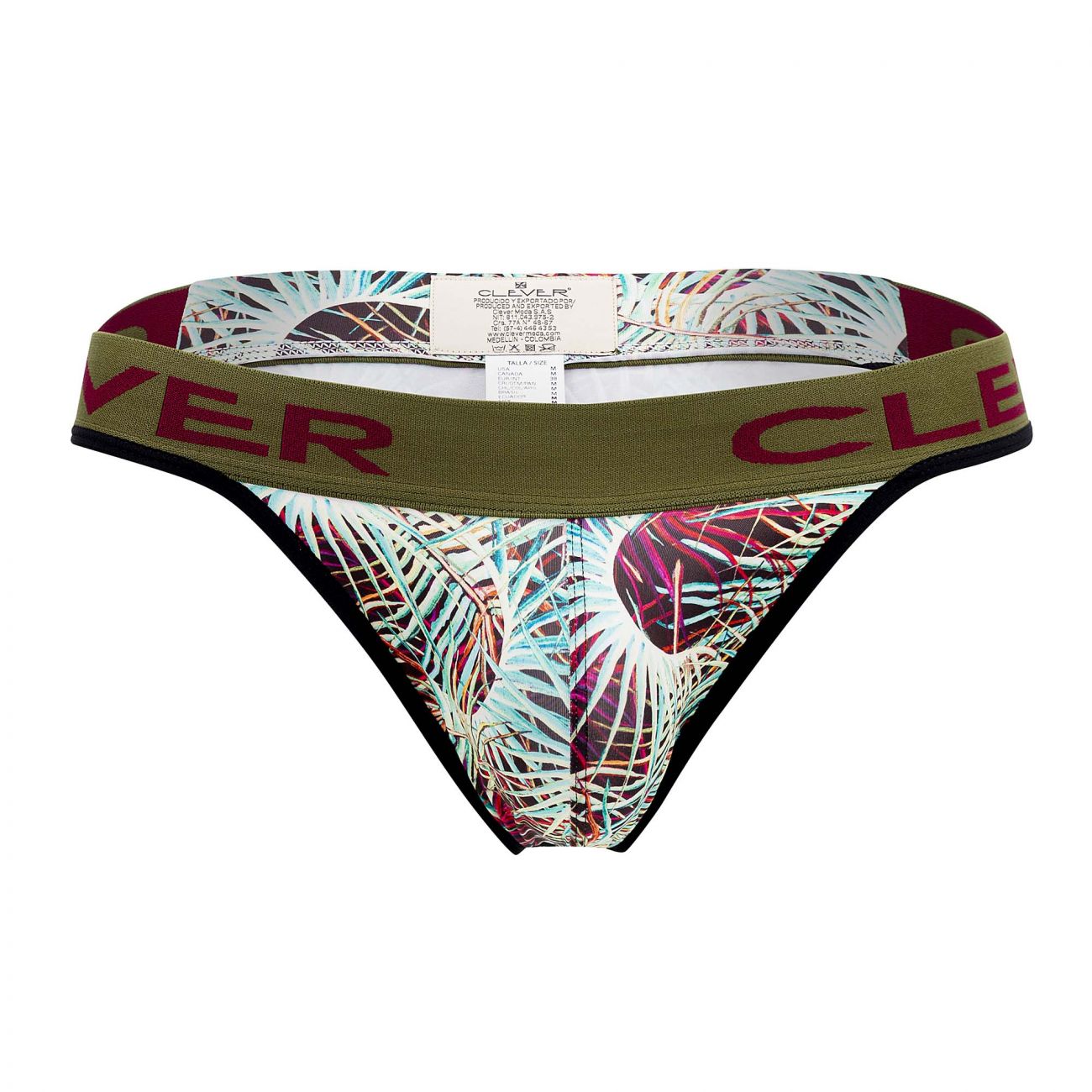 Clever 0541-1 Botanic Thongs Green Multi