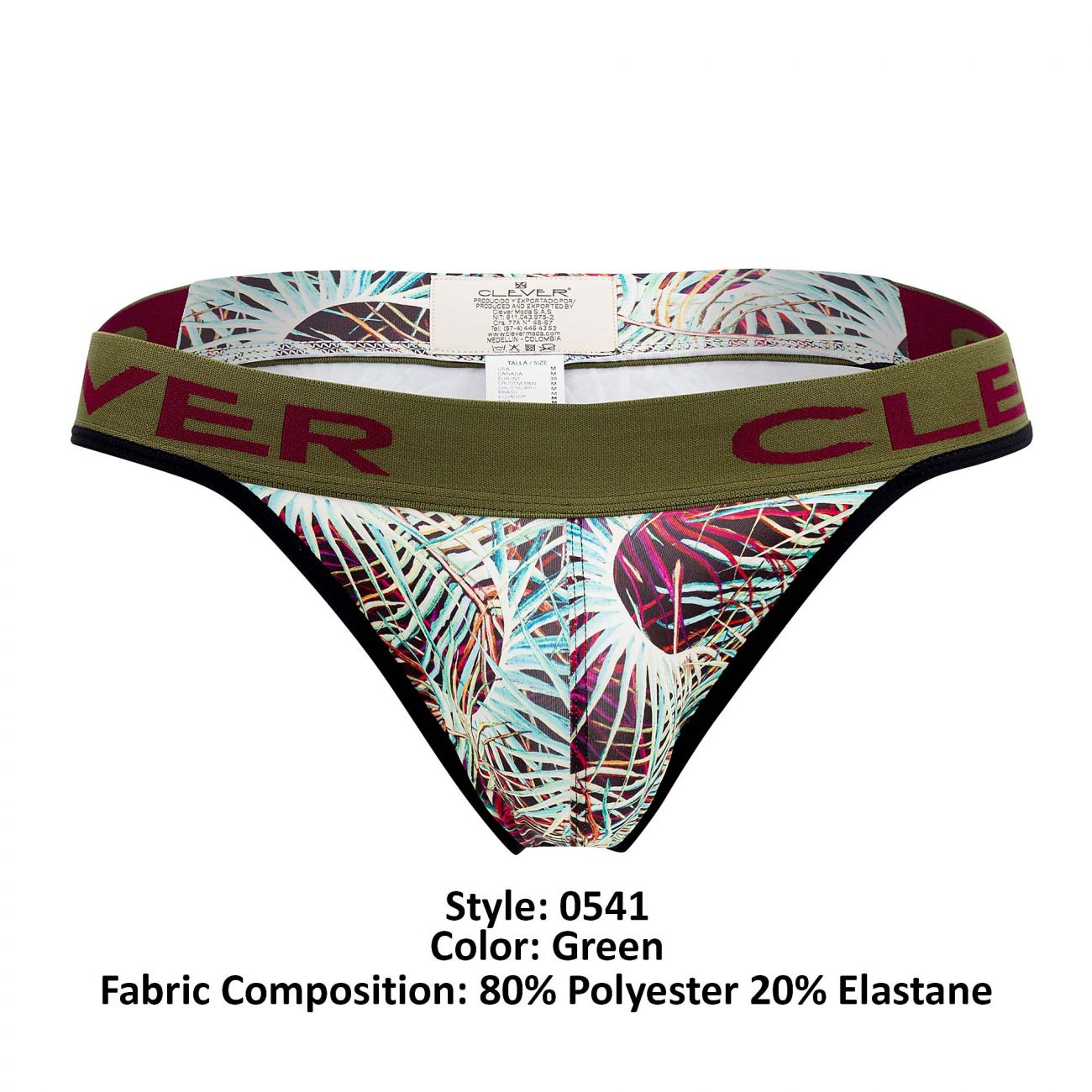 Clever 0541-1 Botanic Thongs Green Multi
