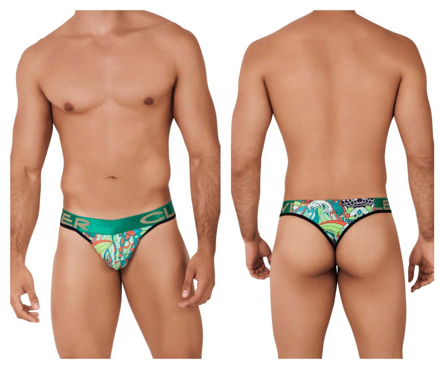 Clever 0544-1 Psychedelic Thongs Green