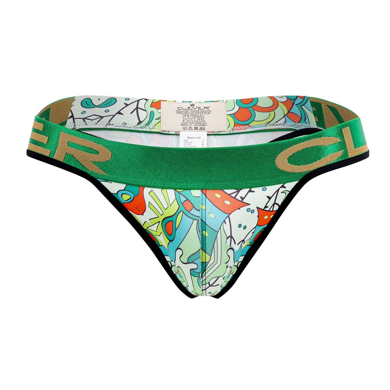 Clever 0544-1 Psychedelic Thongs Green