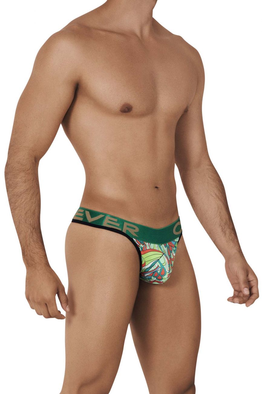 Clever 0544-1 Psychedelic Thongs Green