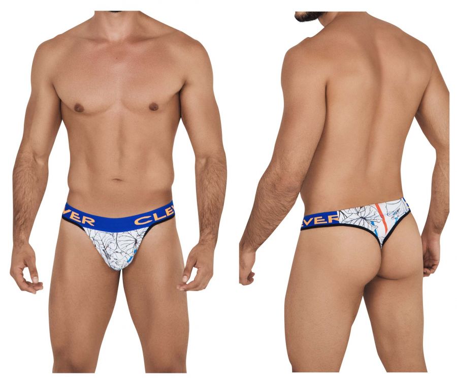 Clever 0547-1 Leaves Thongs White