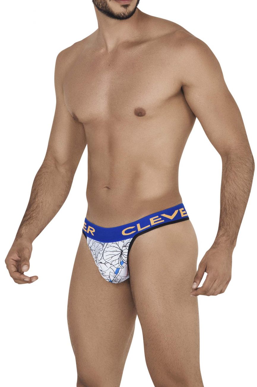Clever 0547-1 Leaves Thongs White