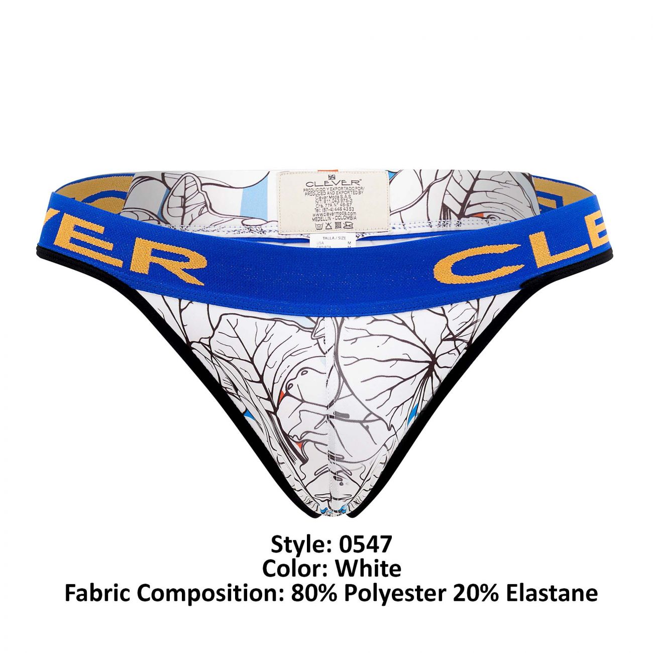 Clever 0547-1 Leaves Thongs White
