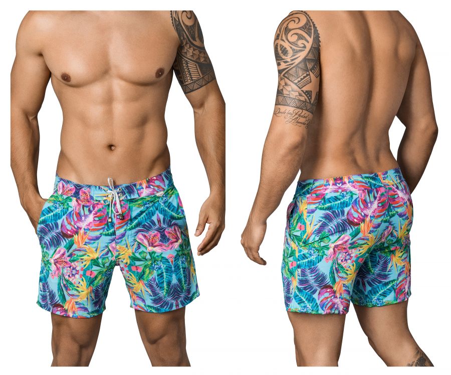 Clever 0665 Sea Plants Long Swim Trunks