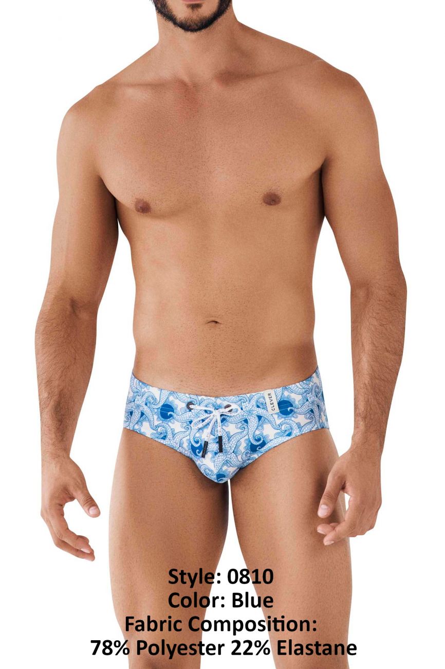 Clever 0810 Kogi Swim Briefs Blue Multi Coloured