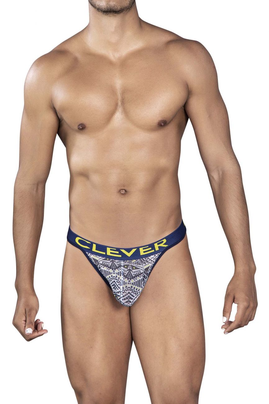 Clever 0921 Tribal Thongs White Print
