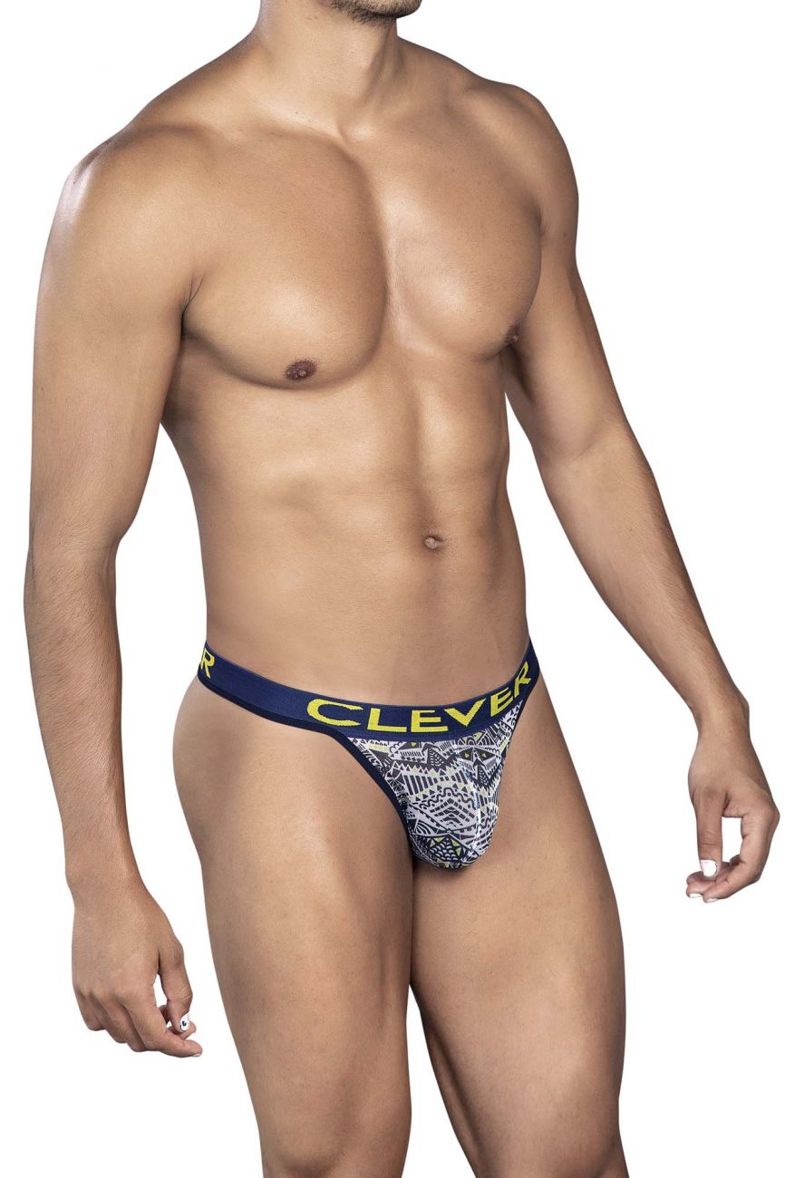 Clever 0921 Tribal Thongs White Print