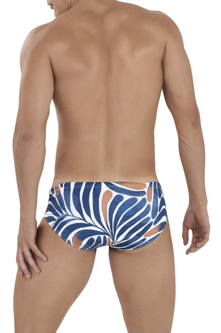 Clever 1157 Enigma Swim Briefs Dark Blue Print