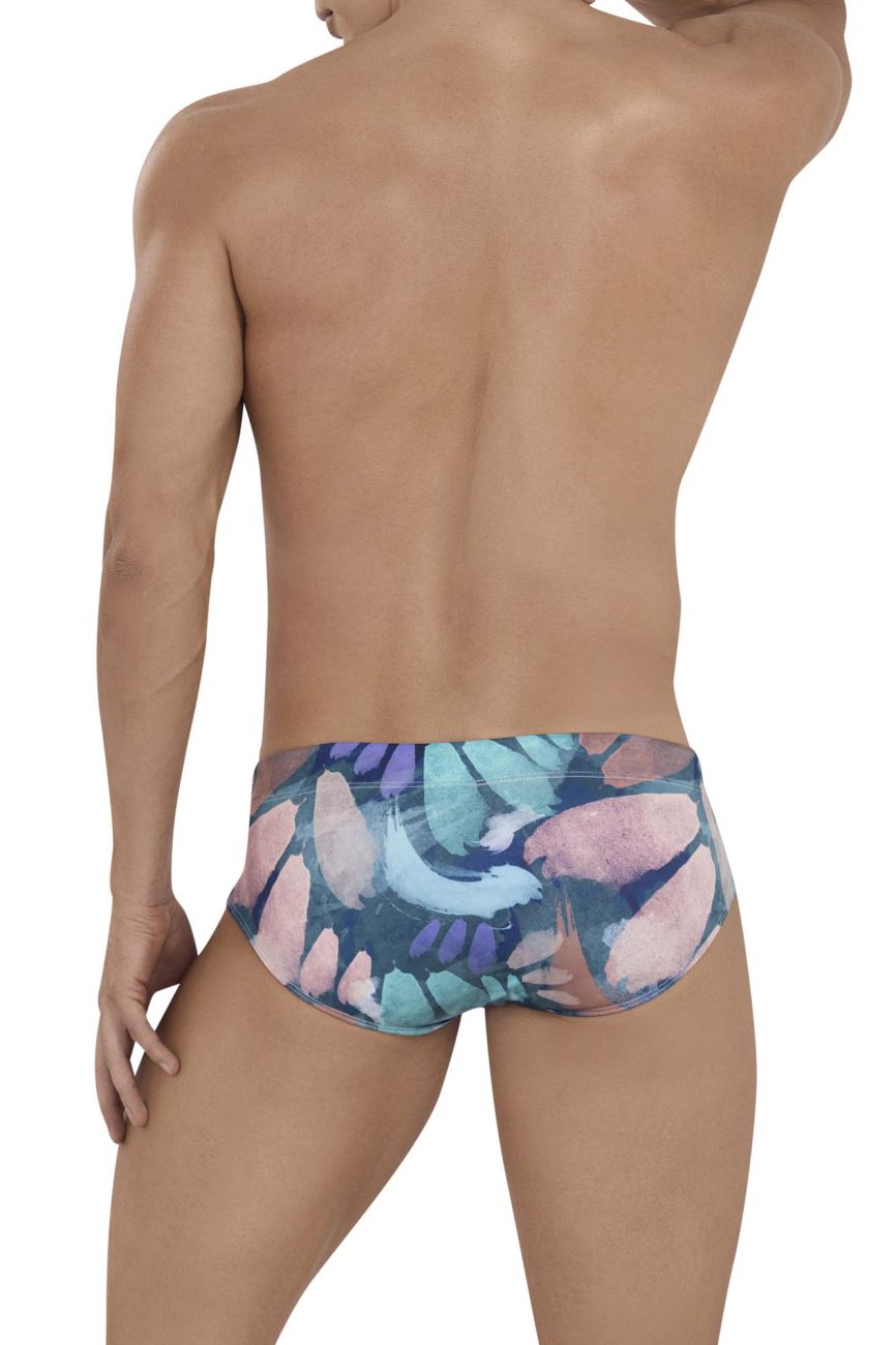 Clever 1159 Serene Swim Briefs Green Print