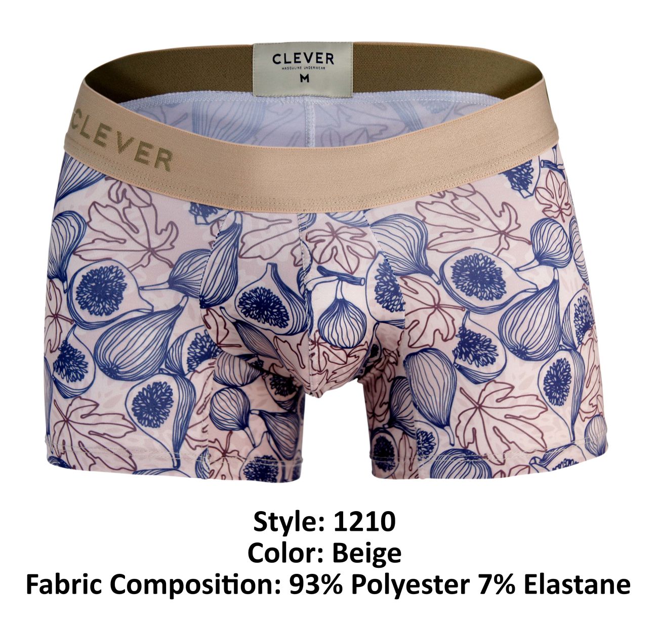 Clever 1210 Elysium Trunks Beige Print