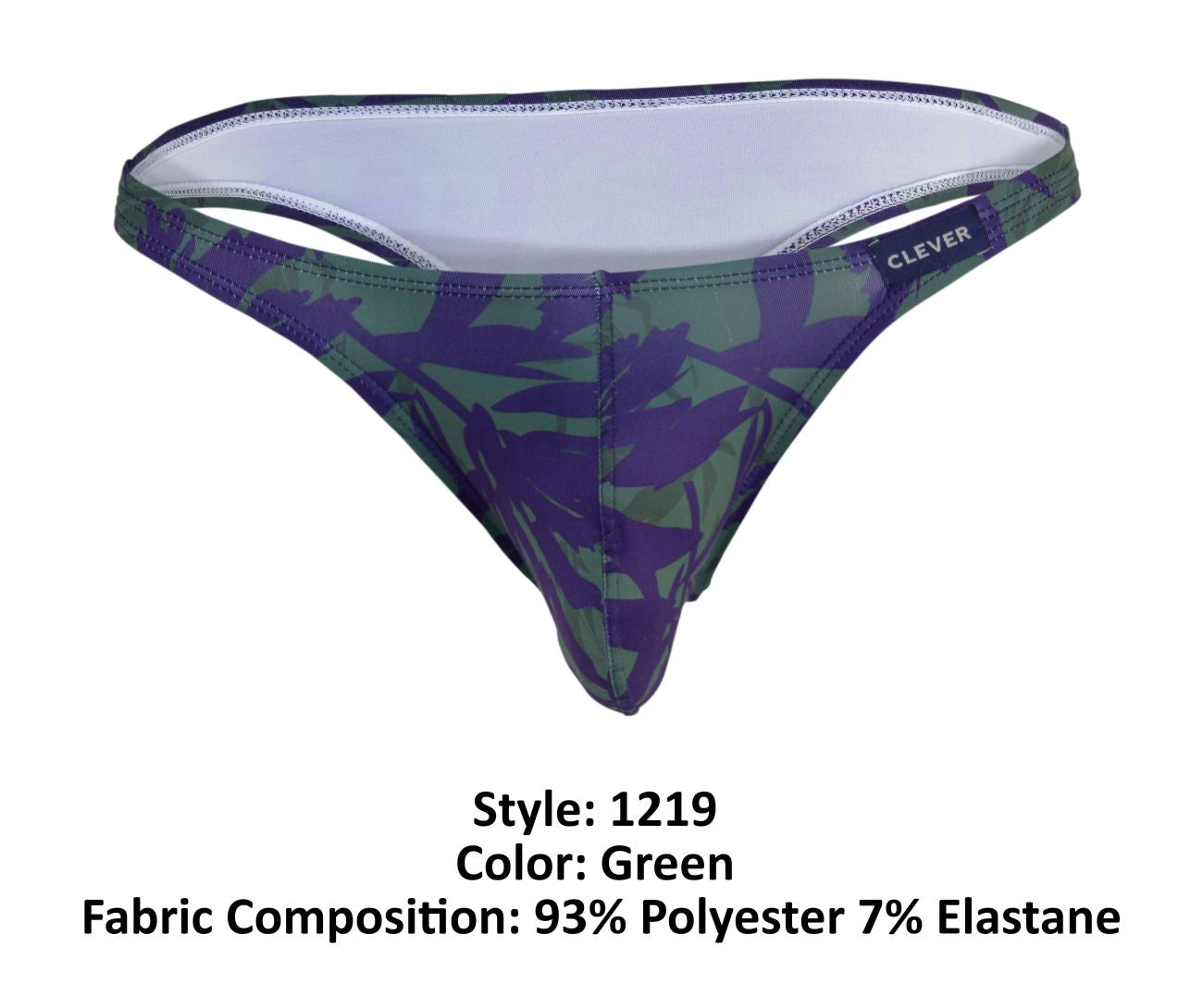 Clever 1219 Daniel Thongs Green Print