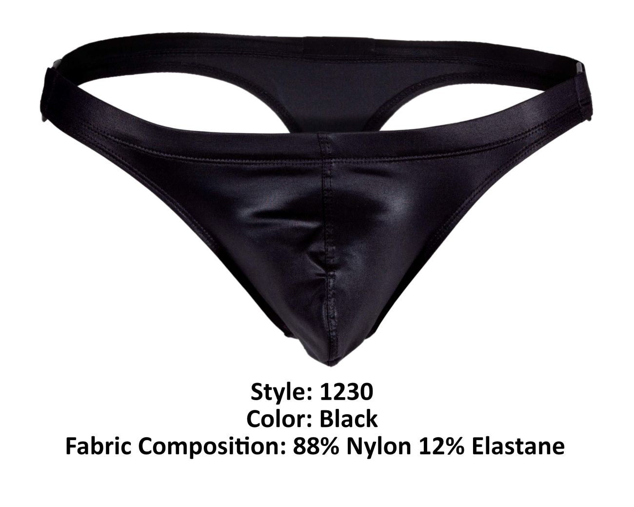 Clever 1230 Karma Thongs with Ring Sides Black