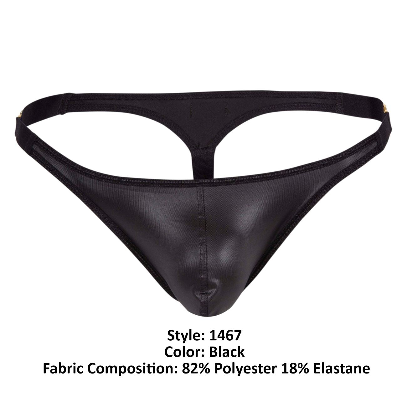 Clever 1467 Misty Thongs Black