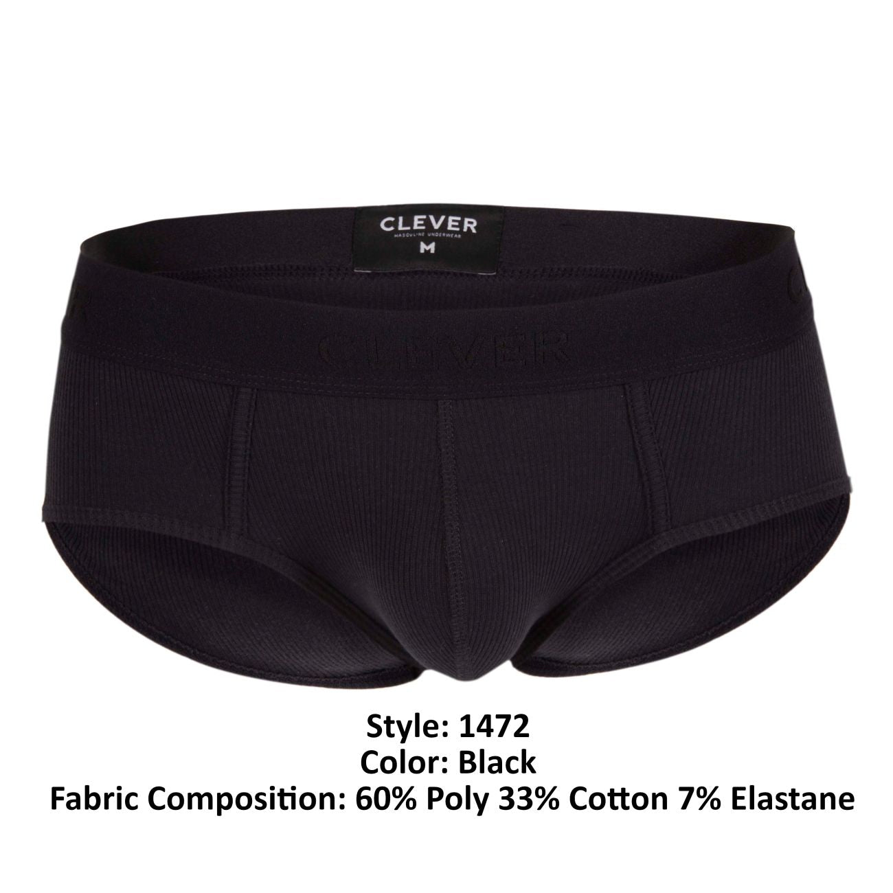 Clever 1472 Heavenly Briefs Black
