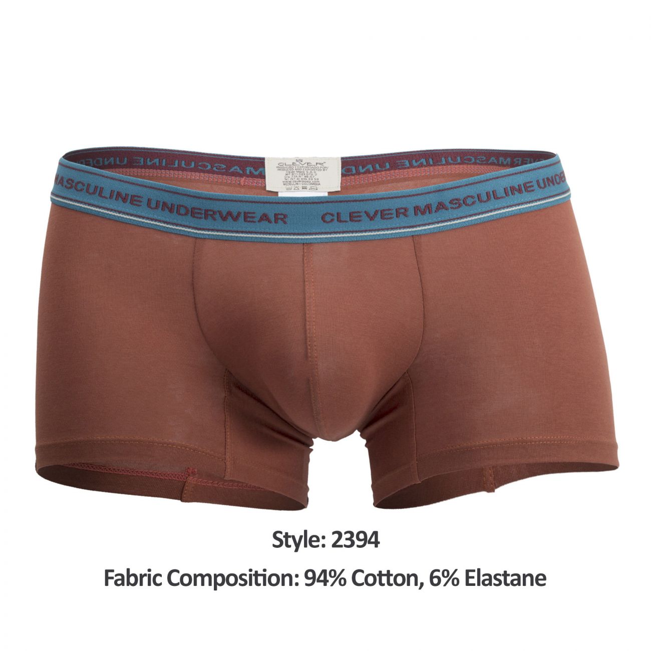 Clever 2394 Attractive Boxer Briefs Brown