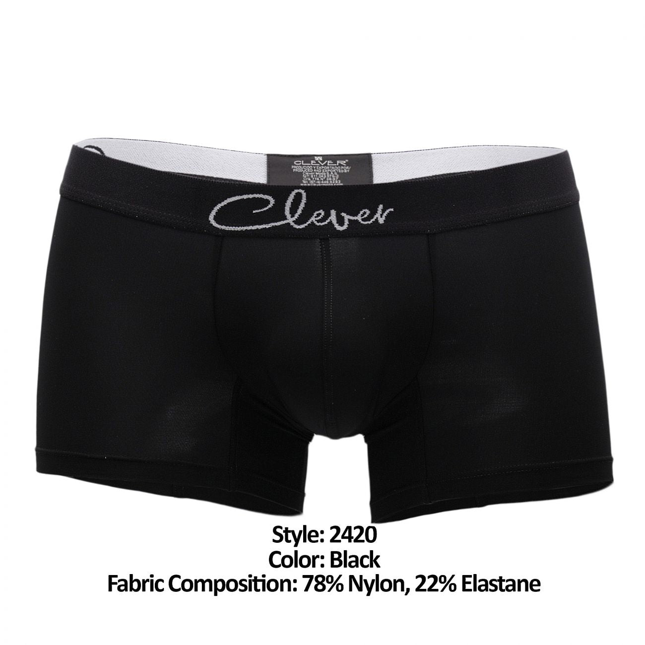 Clever 2420 Neron Boxer Briefs Black