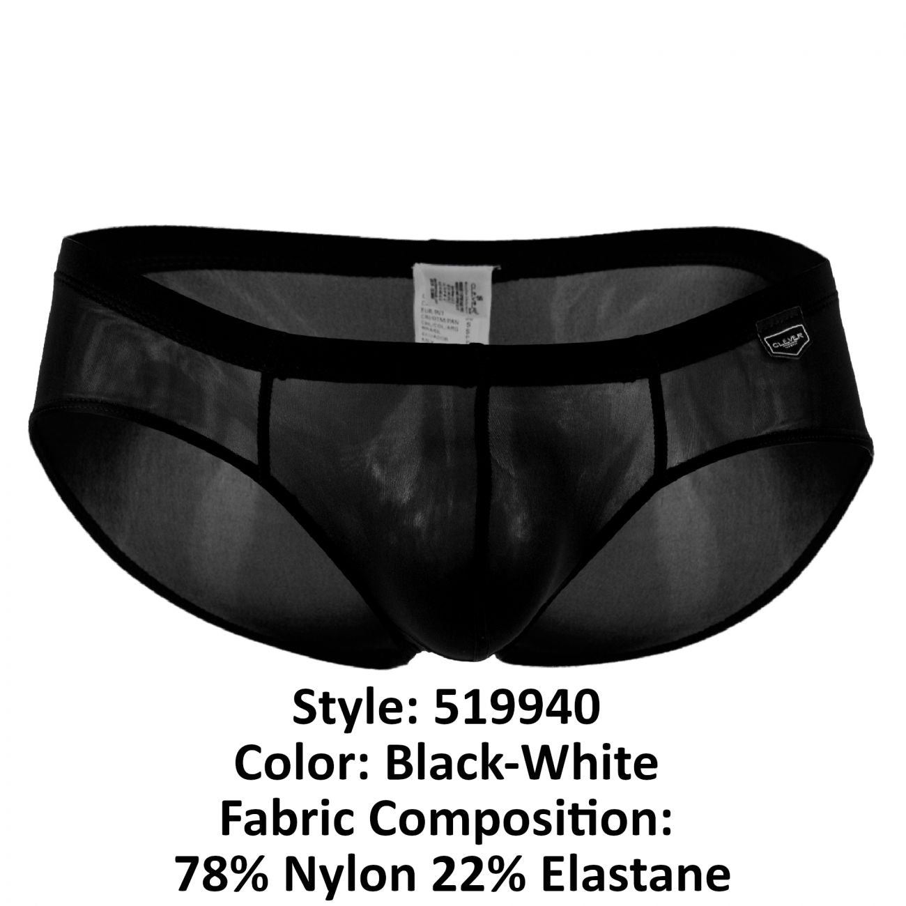 Clever 519940 2PK Australian Briefs Black-White