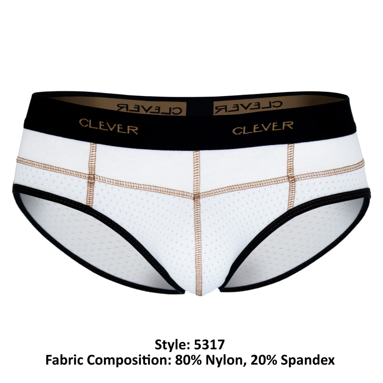 Clever 5317 Sweetness Piping Briefs White