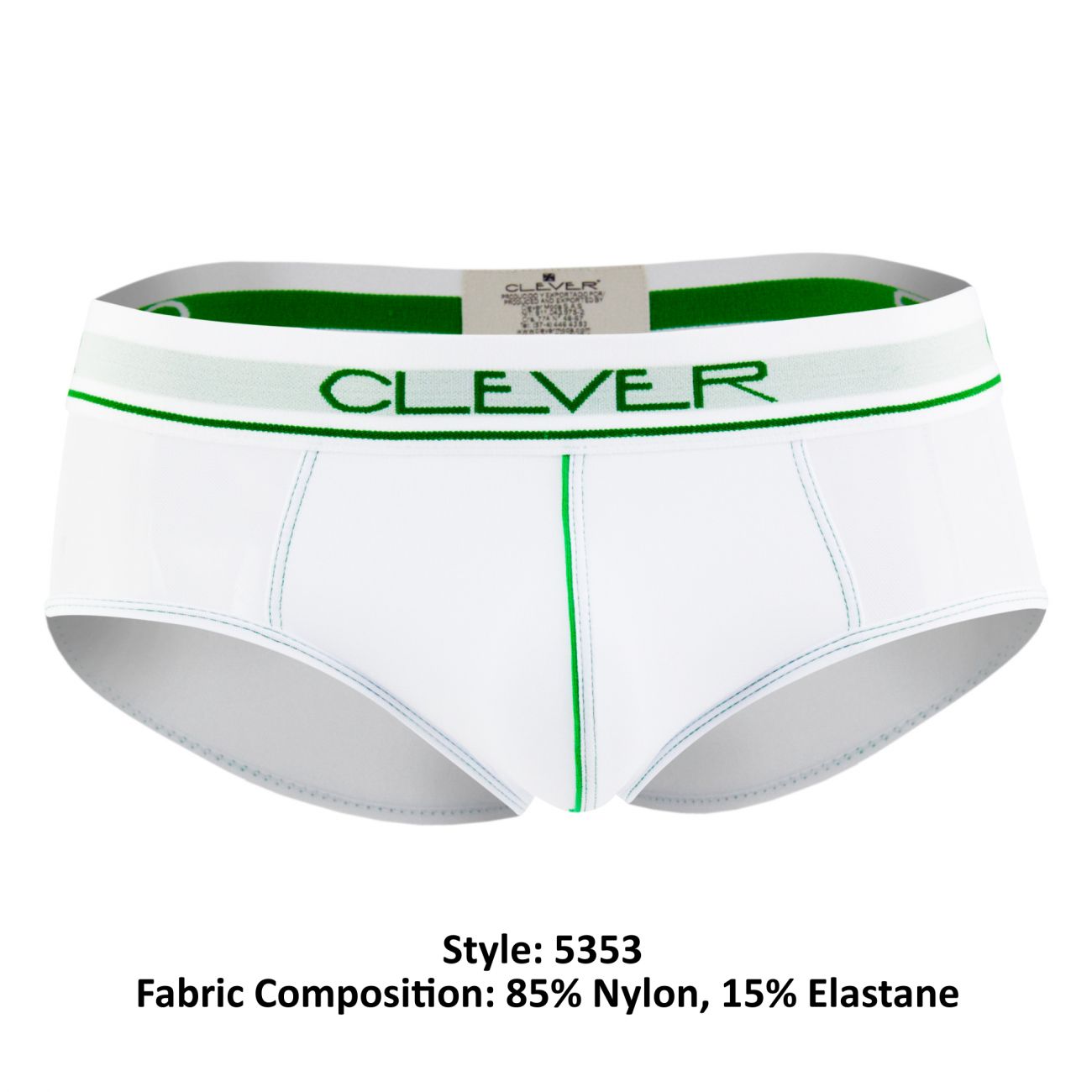 Clever 5353 Radical Piping Briefs White