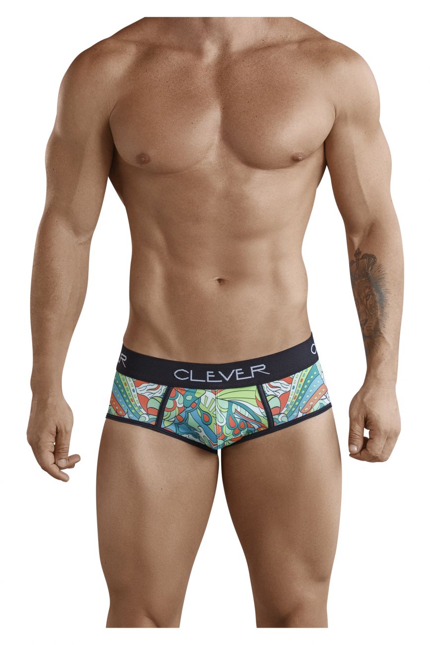 Clever 5379 Botanic Piping Briefs Green