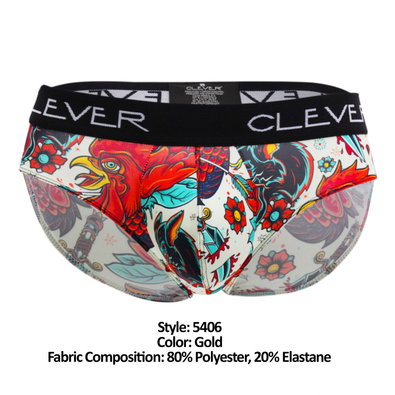 Clever 5406 Reaction Latin Briefs Gold Multi