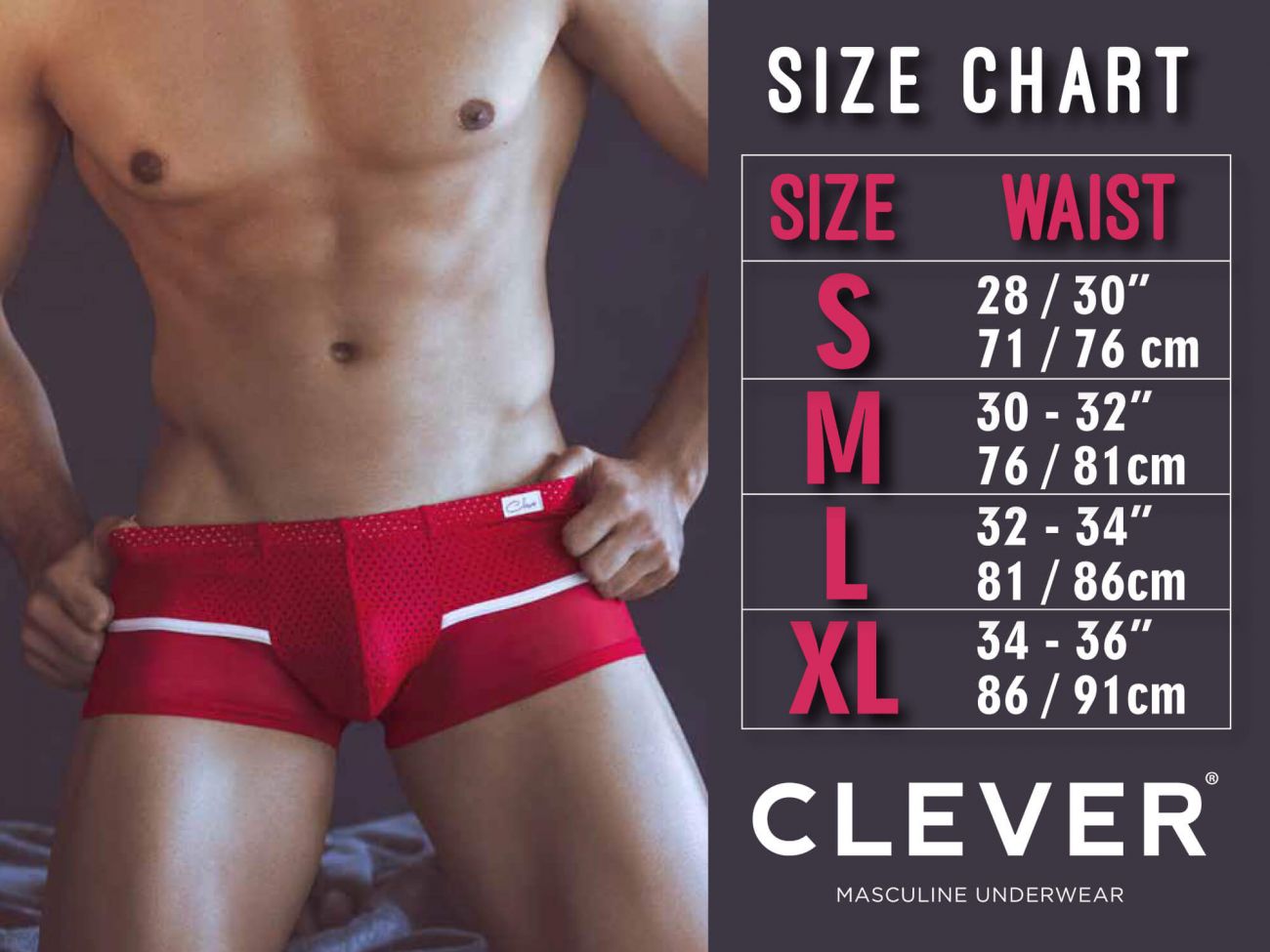 Clever 0299 Exotic Briefs Red