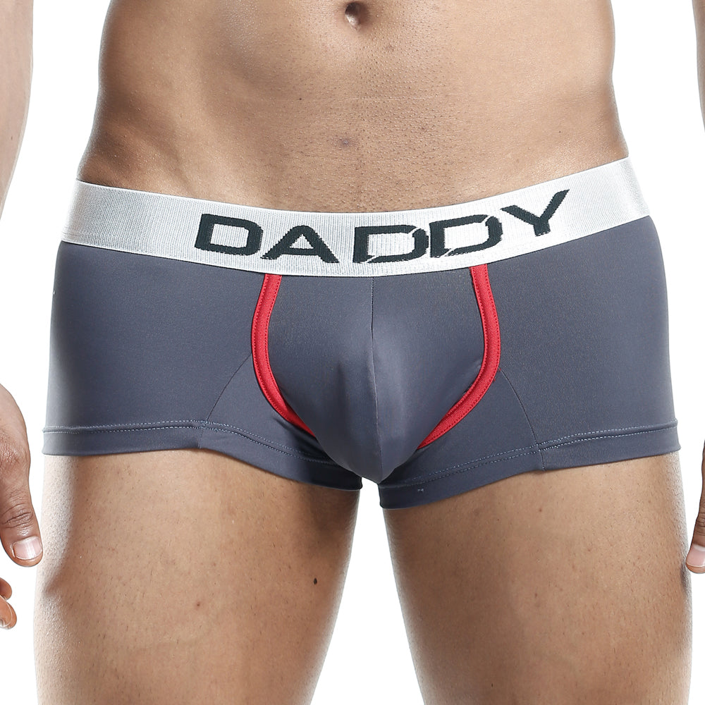 Daddy Boxer Trunk with Contrast Pouch Outline Grey