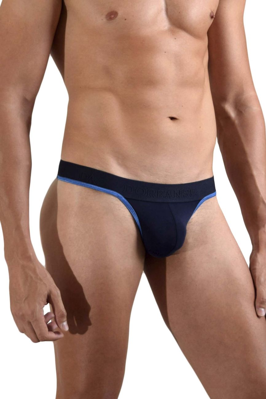 Doreanse 1012-NVY Hot Borderline Thongs Navy Plus Sizes