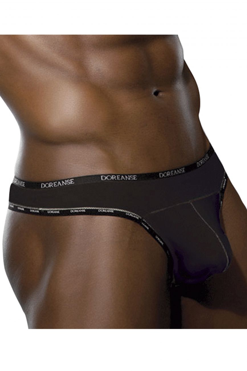 Doreanse 1216-BLK BLK Naked Thong Black