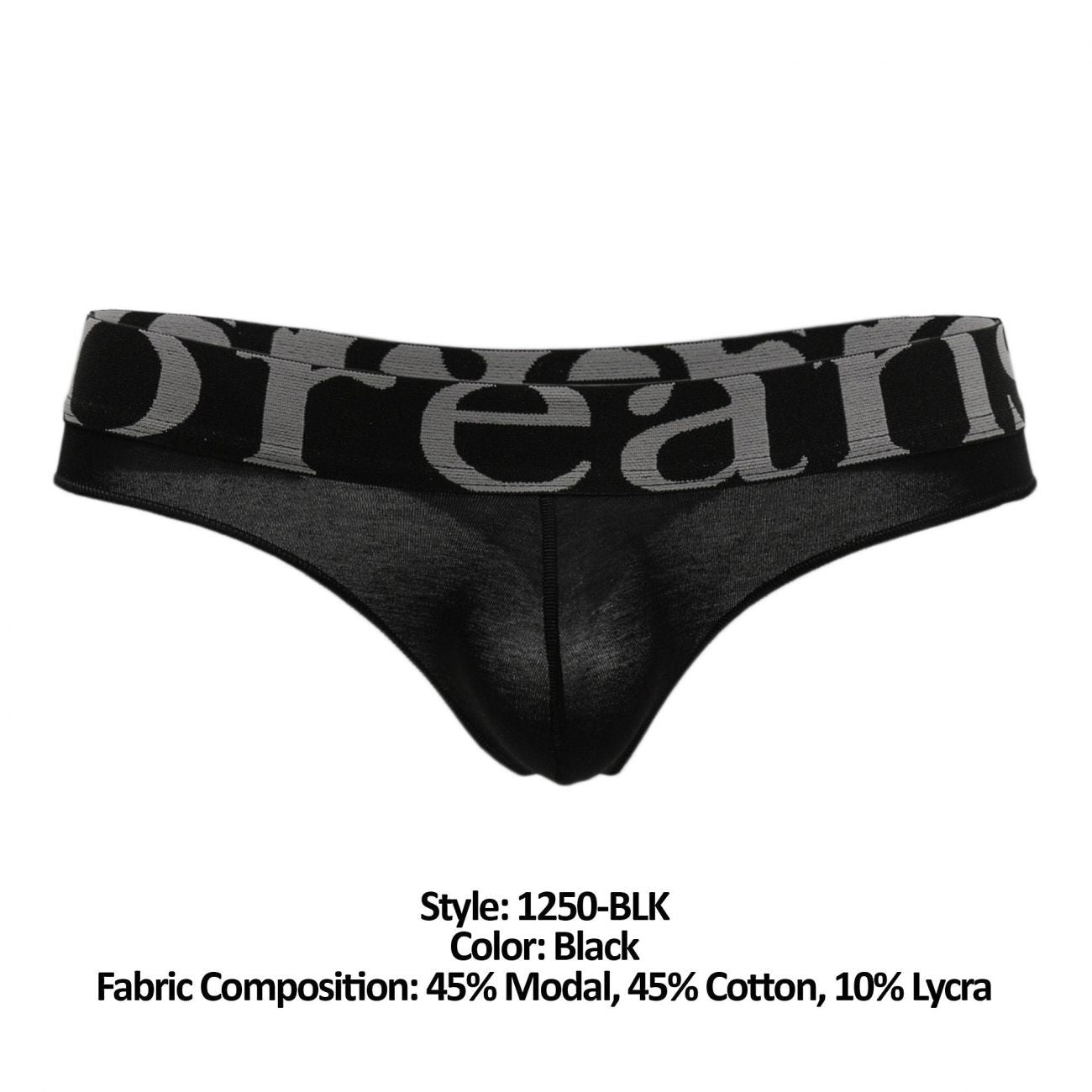Doreanse 1250-BLK Wide-band Mens Thong Black