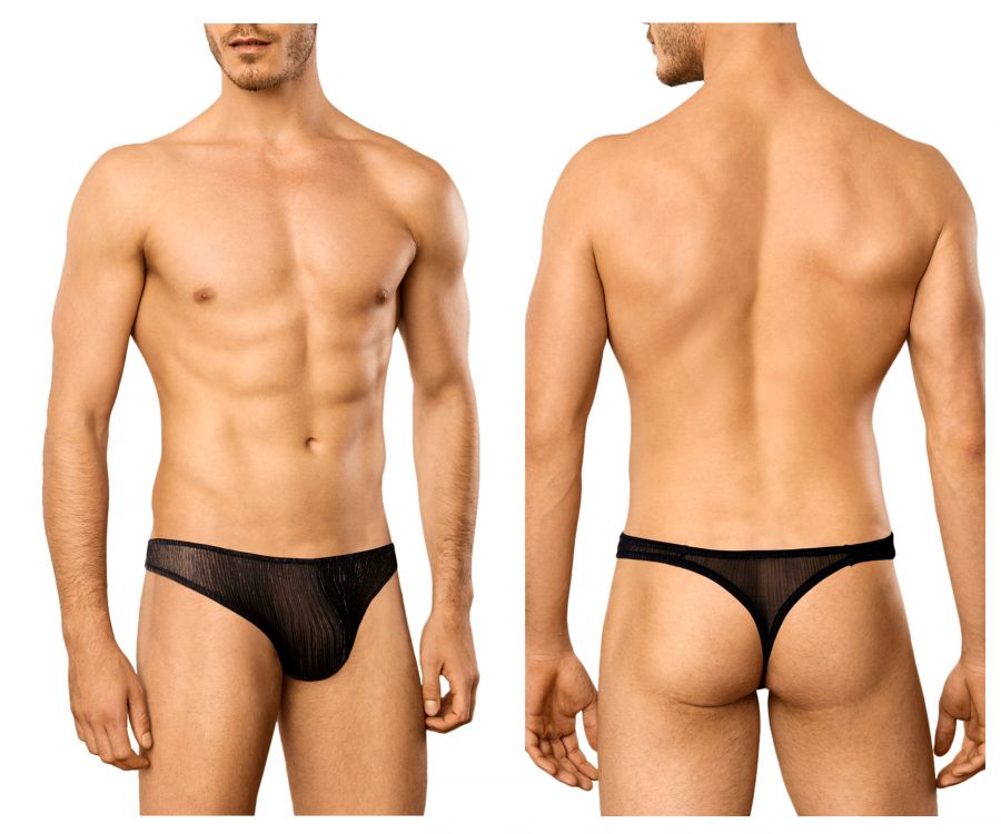 Doreanse 1302-BLK Shimmering Sheer Thong