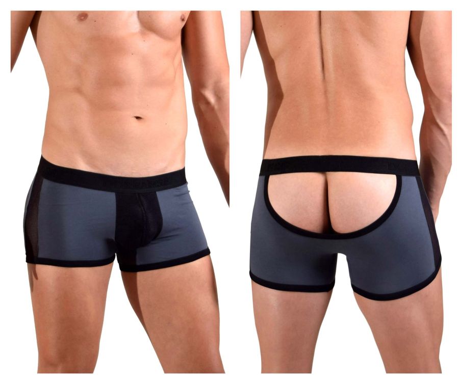 Doreanse 1563-CHR Teaser Boxer Briefs Charcoal-Black Plus Sizes