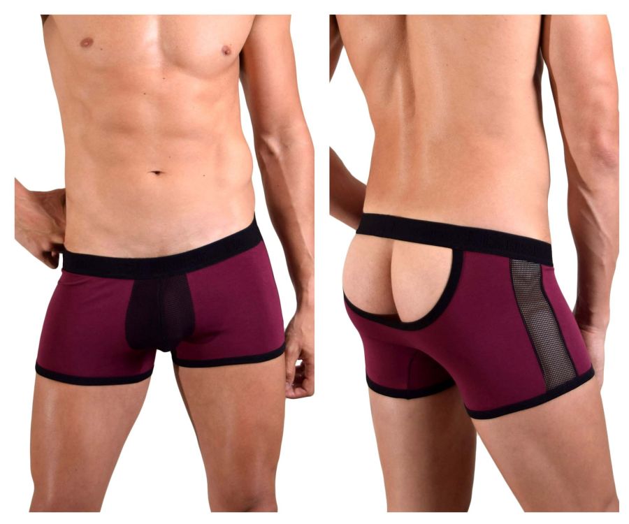 Doreanse 1563-PPL Teaser Boxer Briefs Purple-Black Plus Sizes