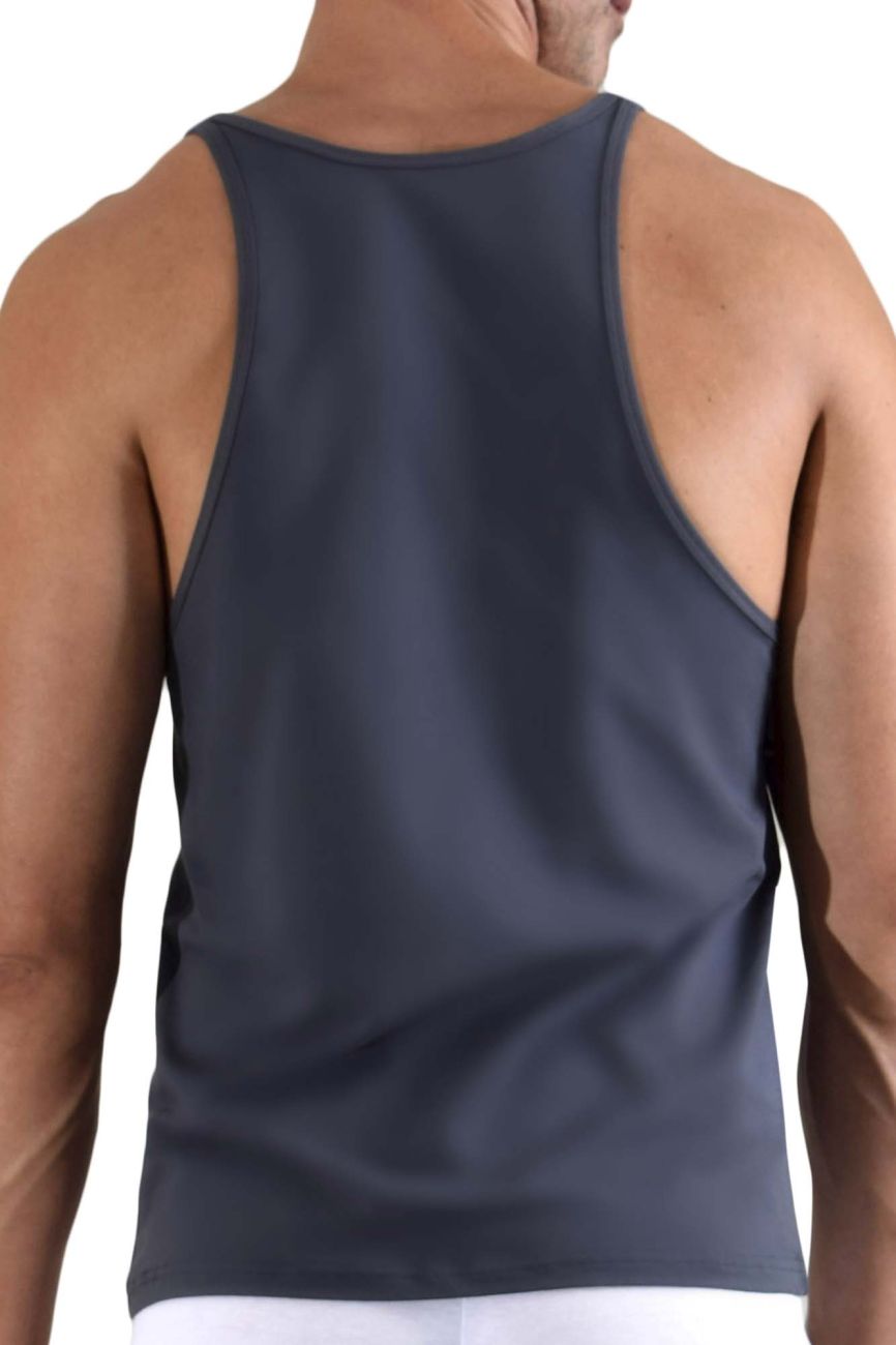 Doreanse 2042-CHR Sporty Tank Top Charcoal Plus Sizes