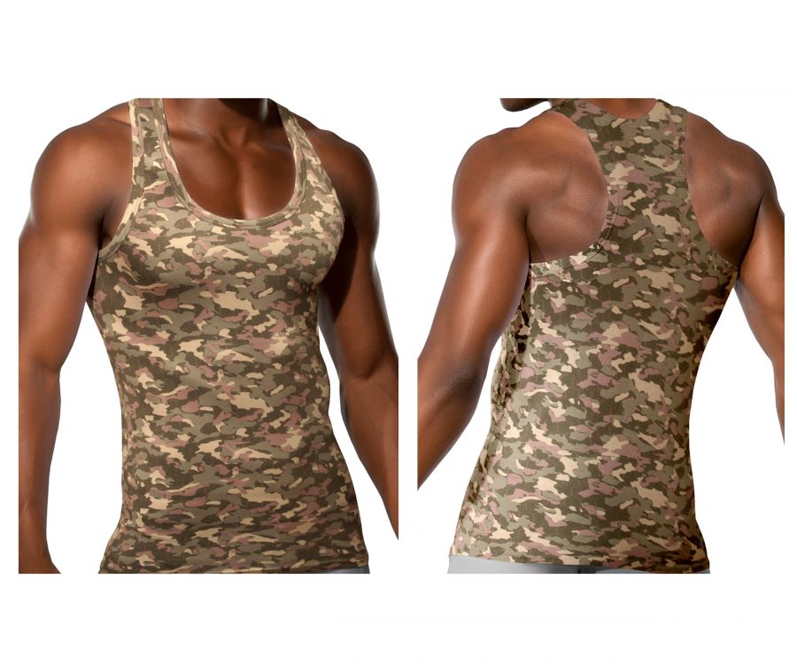 Doreanse 2215-PRN Camo Racer-back Tank