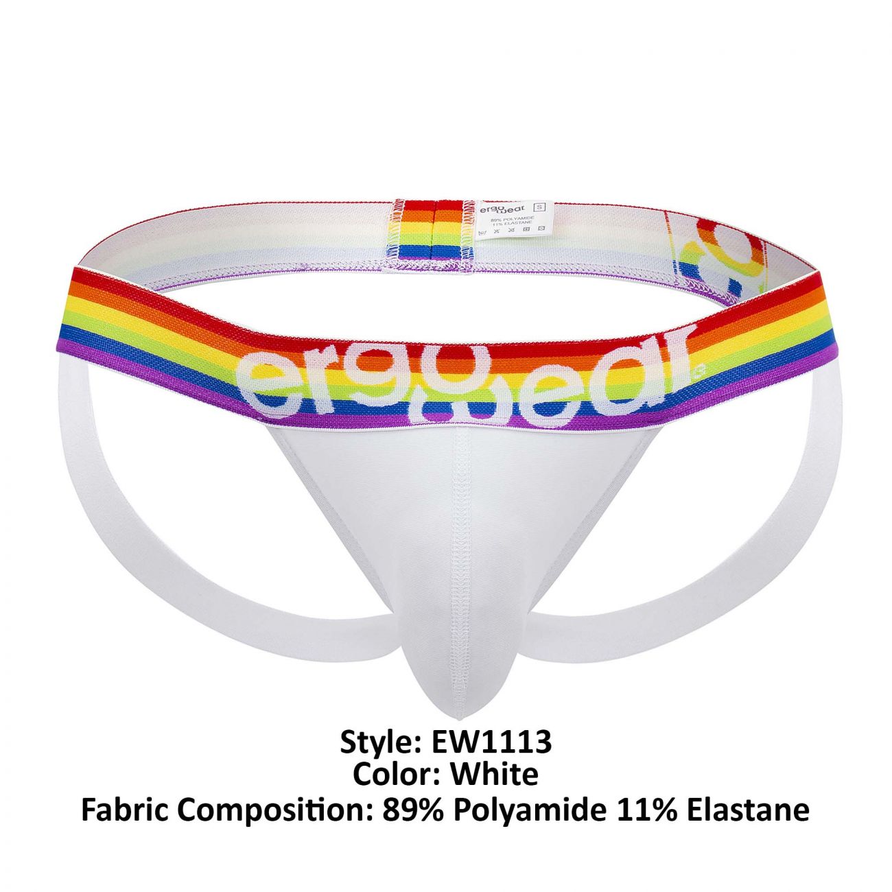 ErgoWear EW1113 MAX XV PRIDE Jockstrap White