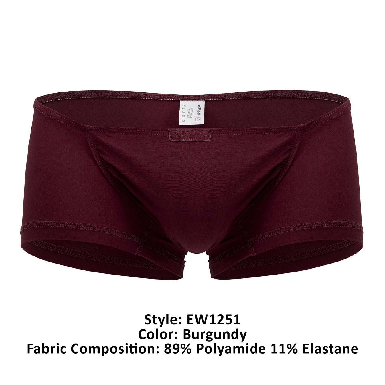 ErgoWear EW1251 FEEL GR8 Trunks Burgundy