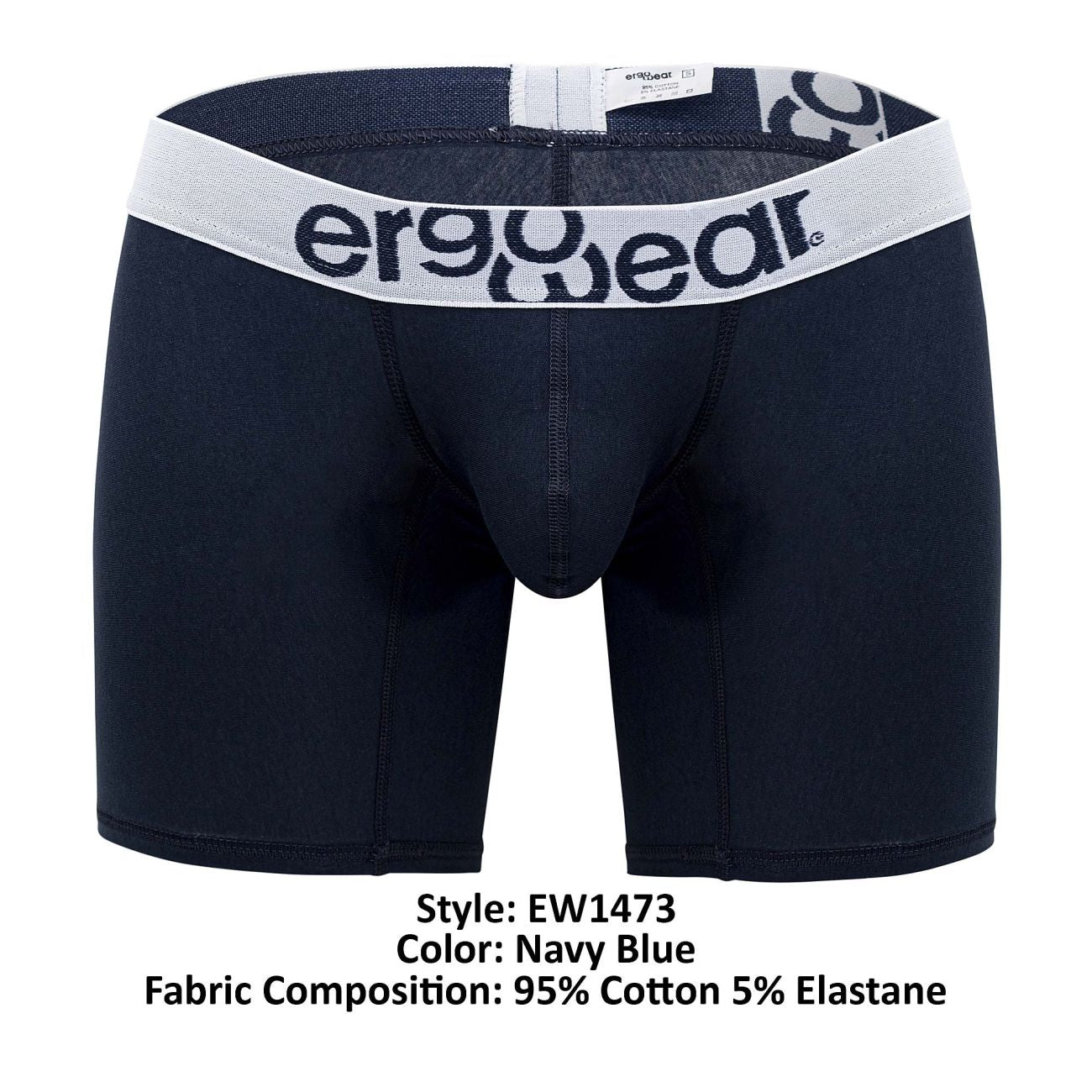 ErgoWear EW1473 MAX COTTON Boxer Briefs Navy Blue