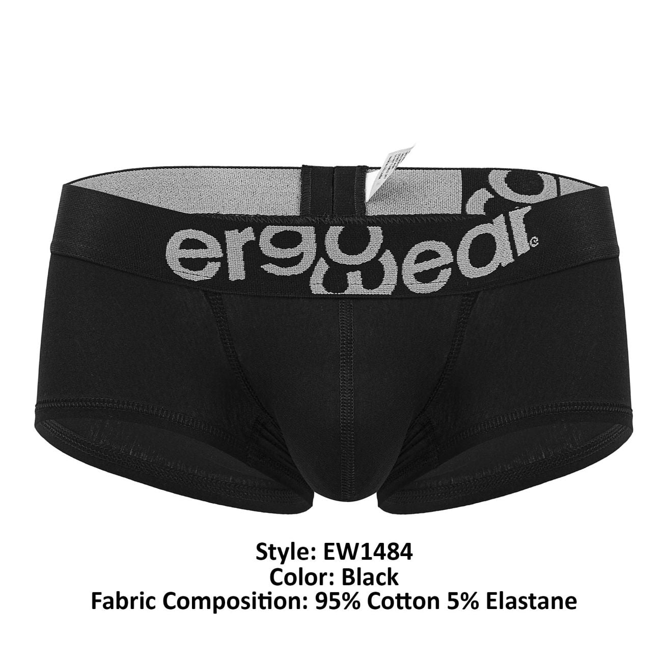 ErgoWear EW1484 MAX COTTON Trunks Black
